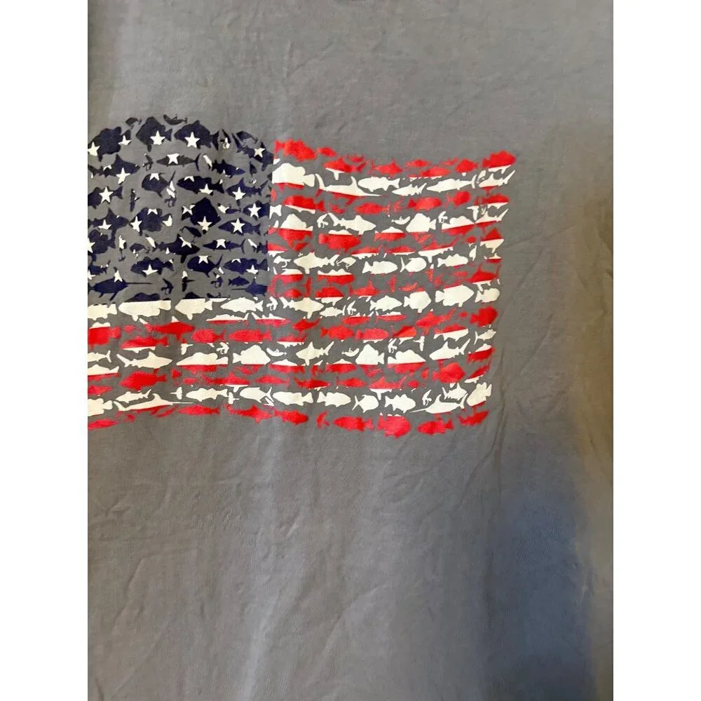 Coleman Fish Flag Graphic Gray Short-Sleeve T Shirt Mens XXL - Picture 2 of 7